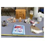 Jewelry box, picture album, wooden geese decir