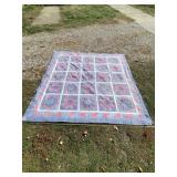 80 x 80 quilt with some staining on bottom side