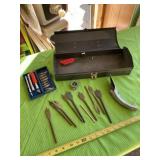 Bits, razor cutters and tool box