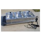 Nostalgia stainless steel three compartment food