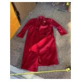 Red Karen long ladies coat