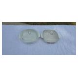 Two pieces of CorningWare