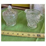 Anchor Hocking Wexford sugar and creamer dishes