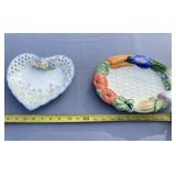 Taiwan serving platter  1991 and heart flower