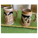 Two Japan beer steins