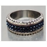 .925 Sterling & Gemstone Ring 5 5g Soze7.5