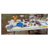 Miscellaneous dishes  blue granite ware & more.