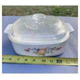 Abundance vintage Corning Ware casserole dish