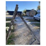 Wood bifold ladder