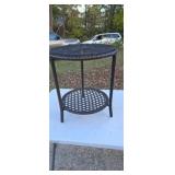 21" tall wicker side table