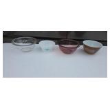 Pyrex and Fire King vintage bowls