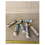 Silicone and sealant.