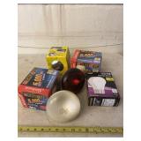 All light bulbs on table.