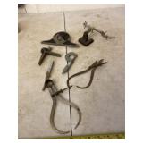 Roach clip stand, caliper and spring calipers on