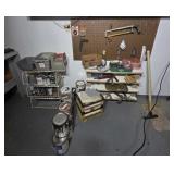 Calk guns,chalkline, paint and more