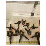 All clamps on table.