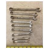 Craftsman metric and standard wrenches.