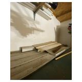 Gutter pieces, plastic pipe and trim.