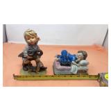 Napco girl figurine broken arm with music box