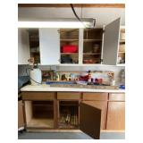 Contents ONLY of all cabinets and on cabinet.