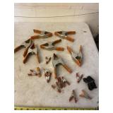 All clamps on table.