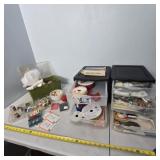 Sewing box, needles, material needles and more