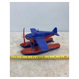 Vintage plastic wind up (works) toy plane