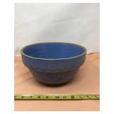 Blue Stoneware mixing bowl.