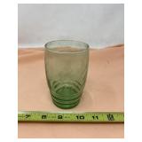 Libbey Spanish optic green swirl juice glass