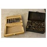 Router bit set with some missing and drill bit