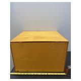 Handmade felt lined storage box measures 13.5