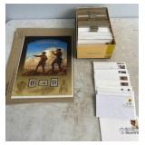 Lewis & Clark stamp collector poster with stamps
