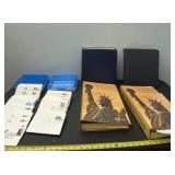 Collector envelopes, plastic containers, empty