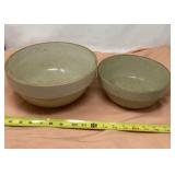 Crackled crazed glaze bowl and stoneware mixing