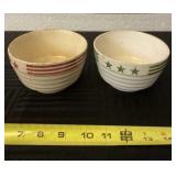 USA Stars and Stripes pottery bowls