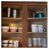 8 MCM drinking glasses Maindstay 4 cereal bowls