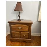 End table with lamp.