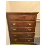 5 drawer dresser measures 38 inches wide x 18
