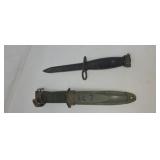 Vietnam War era US M8A1 bayonet with scabbard