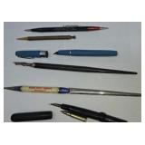 Old fountain pens and advertising pens