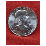 1959 unc. Franklin Silver Half Dollar