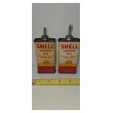 Old Shell Oil handy Oiler cans