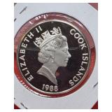 1988 Cook Island 50 Silver Coin 20.94g .925