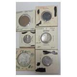 Foreign coins and tokens