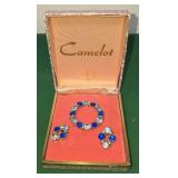 Vintage Camelot brooch with matching earrings in