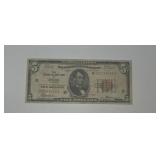 1929 $5 Federal Reserve Bank of Chicago note