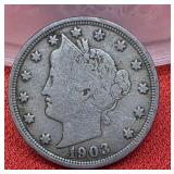 1903 Liberty  Nickel With Cents