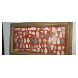 Indian artifacts glued to board