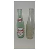 Old Dr Pepper soda bottles
