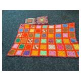 Afghan w pillows